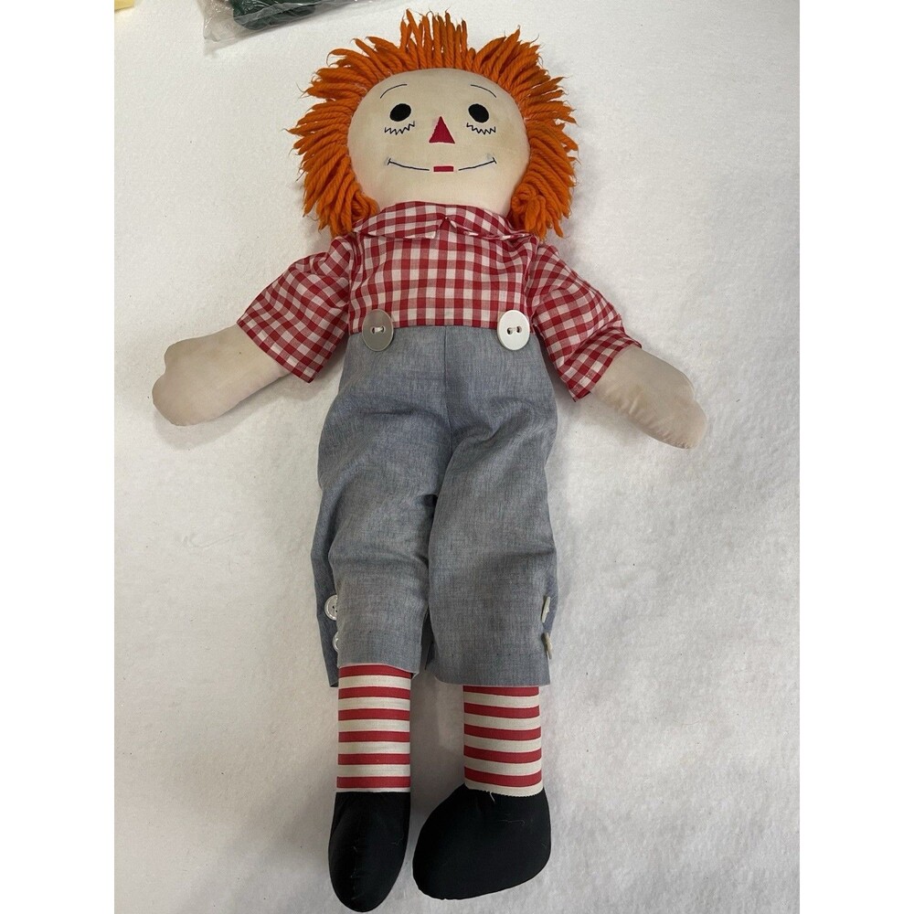 Vintage 24” Large Raggedy Andy Doll Plush Toy (Handmade)